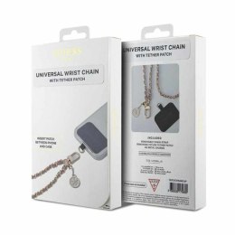 Guess Universal Hand Strap Saffiano Chain 4G Charm - Uniwersalny pasek do telefonu (Różowy) Guess