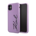 Karl Lagerfeld Silicone Signature - Etui iPhone 11 (Fioletowy) Karl Lagerfeld