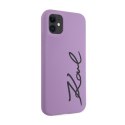Karl Lagerfeld Silicone Signature - Etui iPhone 11 (Fioletowy) Karl Lagerfeld