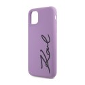 Karl Lagerfeld Silicone Signature - Etui iPhone 11 (Fioletowy) Karl Lagerfeld