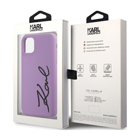 Karl Lagerfeld Silicone Signature - Etui iPhone 11 (Fioletowy) Karl Lagerfeld Karl Lagerfeld Silicone Signature - Etui iPhone 11 (Fioletowy) Karl Lagerfeld