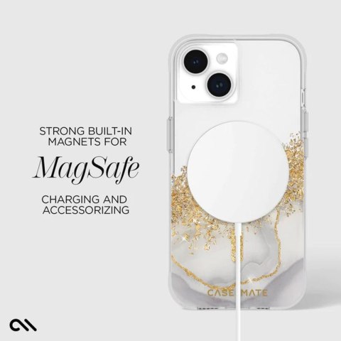 Case-Mate Karat MagSafe - Etui iPhone 15 / iPhone 14 / iPhone 13 zdobione złotem (Marble) Case-Mate Case-Mate Karat MagSafe - Etui iPhone 15 / iPhone 14 / iPhone 13 zdobione złotem (Marble) Case-Mate