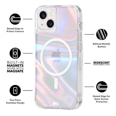 Case-Mate Soap Bubble MagSafe - Etui iPhone 15 / iPhone 14 / iPhone 13 (Iridescent) Case-Mate Case-Mate Soap Bubble MagSafe - Etui iPhone 15 / iPhone 14 / iPhone 13 (Iridescent) Case-Mate