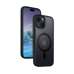 Crong Hybrid Frost MAG Cover - Etui iPhone 15 Plus MagSafe (czarny) Crong