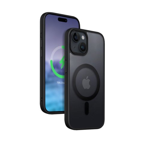 Crong Hybrid Frost MAG Cover - Etui iPhone 15 Plus MagSafe (czarny) Crong