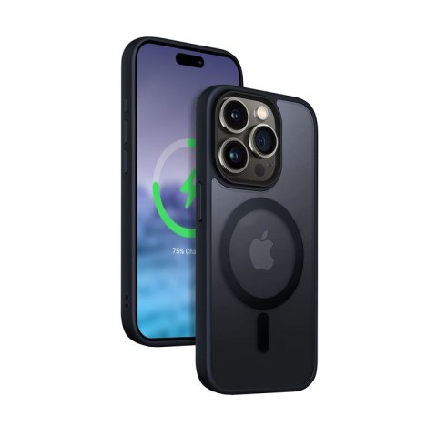 Crong Hybrid Frost MAG Cover - Etui iPhone 15 Pro MagSafe (granatowy) Crong Crong Hybrid Frost MAG Cover - Etui iPhone 15 Pro MagSafe (granatowy) Crong