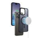 Crong Hybrid Frost MAG Cover - Etui iPhone 15 Pro MagSafe (granatowy) Crong
