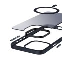 Crong Hybrid Frost MAG Cover - Etui iPhone 15 Pro MagSafe (granatowy) Crong