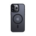 Crong Hybrid Frost MAG Cover - Etui iPhone 15 Pro MagSafe (granatowy) Crong