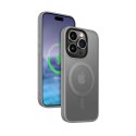 Crong Hybrid Frost MAG Cover - Etui iPhone 15 Pro MagSafe (szary) Crong