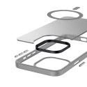 Crong Hybrid Frost MAG Cover - Etui iPhone 15 Pro MagSafe (szary) Crong