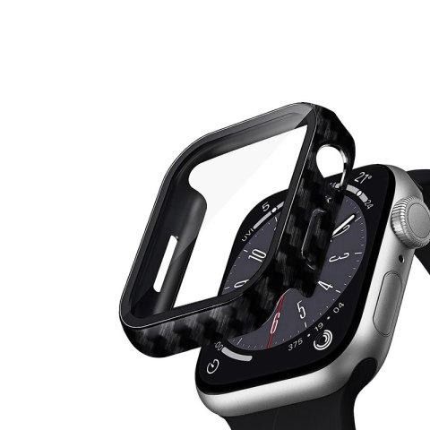 Crong Hybrid Watch Case - Etui ze szkłem Apple Watch 41mm (Carbon) Crong Crong Hybrid Watch Case - Etui ze szkłem Apple Watch 41mm (Carbon) Crong
