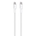 PURO Fabric - Kabel w oplocie heavy duty USB-C do USB-C 1,2m (biały) Puro