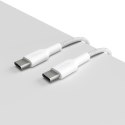 PURO Fabric - Kabel w oplocie heavy duty USB-C do USB-C 1,2m (biały) Puro