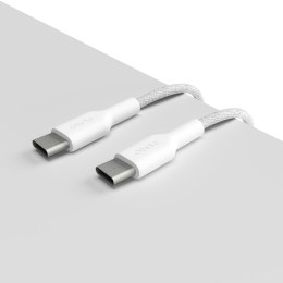 PURO Fabric - Kabel w oplocie heavy duty USB-C do USB-C 1,2m (biały) Puro