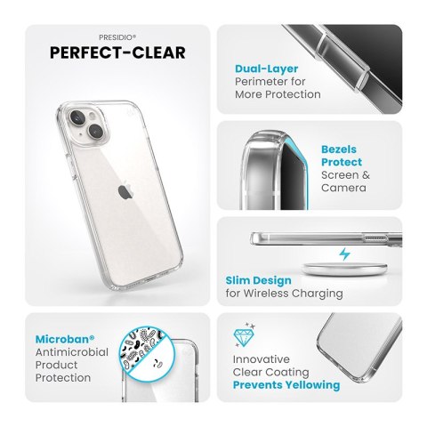 Speck Presidio Perfect-Clear - Etui iPhone 15 Plus / iPhone 14 Plus (Clear) Speck Speck Presidio Perfect-Clear - Etui iPhone 15 Plus / iPhone 14 Plus (Clear) Speck