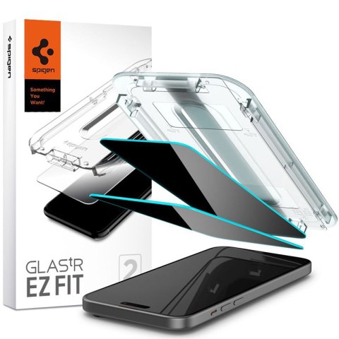 Spigen GLAS.TR EZ FIT Privacy 2-Pack - Szkło hartowane z filtrem prywatyzującym do iPhone 15 / 16 2 szt Spigen Spigen GLAS.TR EZ FIT Privacy 2-Pack - Szkło hartowane z filtrem prywatyzującym do iPhone 15 / 16 2 szt Spigen