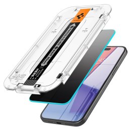 Spigen GLAS.TR EZ FIT Privacy 2-Pack - Szkło hartowane z filtrem prywatyzującym do iPhone 15 / 16 2 szt Spigen