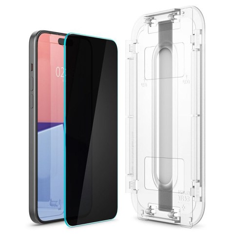 Spigen GLAS.TR EZ FIT Privacy 2-Pack - Szkło hartowane z filtrem prywatyzującym do iPhone 15 / 16 2 szt Spigen Spigen GLAS.TR EZ FIT Privacy 2-Pack - Szkło hartowane z filtrem prywatyzującym do iPhone 15 / 16 2 szt Spigen