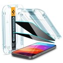 Spigen GLAS.TR EZ FIT Privacy 2-Pack - Szkło hartowane z filtrem prywatyzującym do iPhone 15 / 16 2 szt Spigen