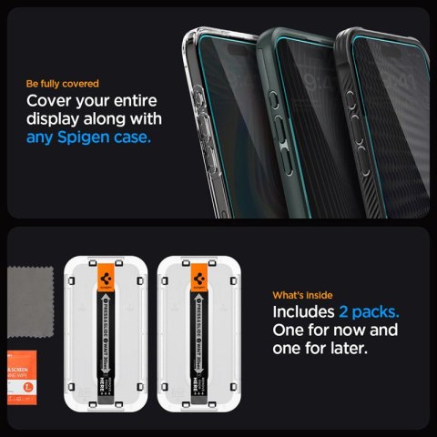 Spigen GLAS.TR EZ FIT Privacy 2-Pack - Szkło hartowane z filtrem prywatyzującym do iPhone 15 / 16 2 szt Spigen Spigen GLAS.TR EZ FIT Privacy 2-Pack - Szkło hartowane z filtrem prywatyzującym do iPhone 15 / 16 2 szt Spigen