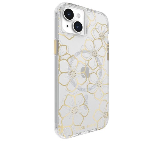 Case-Mate Floral Gems MagSafe - Etui iPhone 15 Plus (Gold) Case-Mate Case-Mate Floral Gems MagSafe - Etui iPhone 15 Plus (Gold) Case-Mate