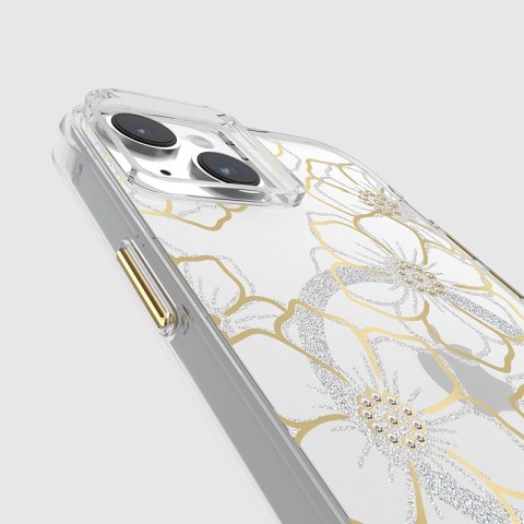 Case-Mate Floral Gems MagSafe - Etui iPhone 15 Plus (Gold) Case-Mate Case-Mate Floral Gems MagSafe - Etui iPhone 15 Plus (Gold) Case-Mate