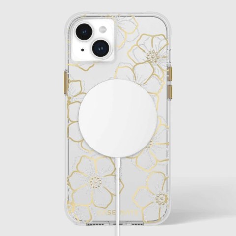 Case-Mate Floral Gems MagSafe - Etui iPhone 15 Plus (Gold) Case-Mate Case-Mate Floral Gems MagSafe - Etui iPhone 15 Plus (Gold) Case-Mate