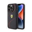 Ferrari Twist Metal Logo - Etui iPhone 15 Pro (czarny) Ferrari