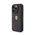 Ferrari Twist Metal Logo - Etui iPhone 15 Pro (czarny) Ferrari