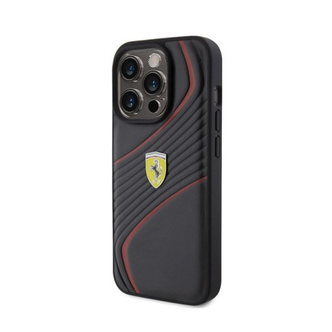 Ferrari Twist Metal Logo - Etui iPhone 15 Pro (czarny) Ferrari Ferrari Twist Metal Logo - Etui iPhone 15 Pro (czarny) Ferrari