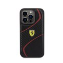 Ferrari Twist Metal Logo - Etui iPhone 15 Pro (czarny) Ferrari