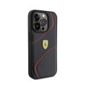 Ferrari Twist Metal Logo - Etui iPhone 15 Pro (czarny) Ferrari