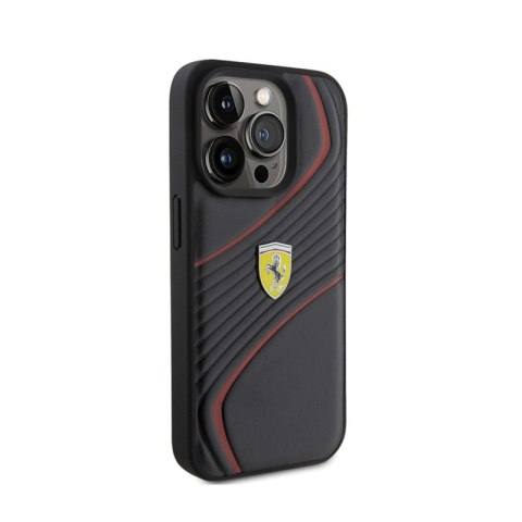 Ferrari Twist Metal Logo - Etui iPhone 15 Pro (czarny) Ferrari Ferrari Twist Metal Logo - Etui iPhone 15 Pro (czarny) Ferrari