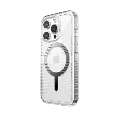 Speck Gemshell Grip + MagSafe - Etui do iPhone 15 Pro (Clear / Chrome Finish) Speck Speck Gemshell Grip + MagSafe - Etui do iPhone 15 Pro (Clear / Chrome Finish) Speck