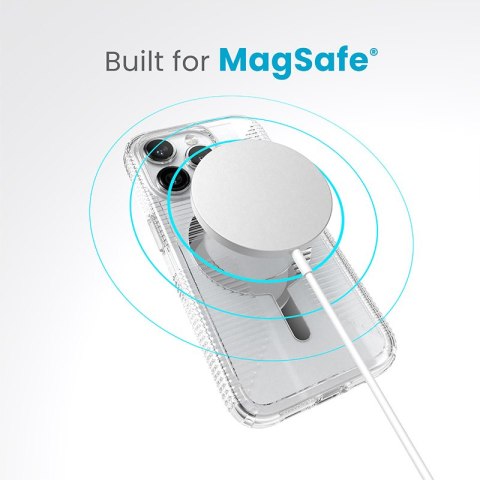 Speck Gemshell Grip + MagSafe - Etui do iPhone 15 Pro (Clear / Chrome Finish) Speck Speck Gemshell Grip + MagSafe - Etui do iPhone 15 Pro (Clear / Chrome Finish) Speck
