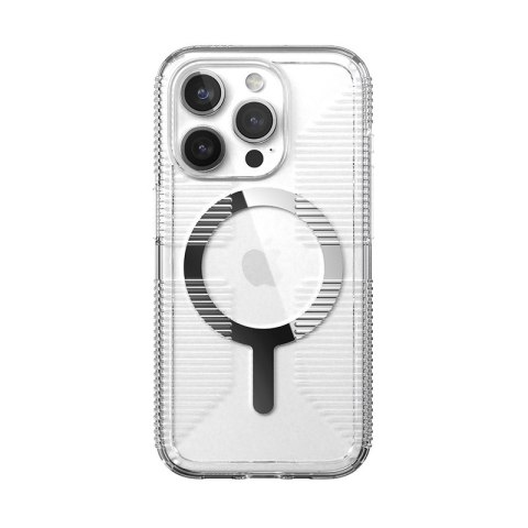 Speck Gemshell Grip + MagSafe - Etui do iPhone 15 Pro (Clear / Chrome Finish) Speck Speck Gemshell Grip + MagSafe - Etui do iPhone 15 Pro (Clear / Chrome Finish) Speck