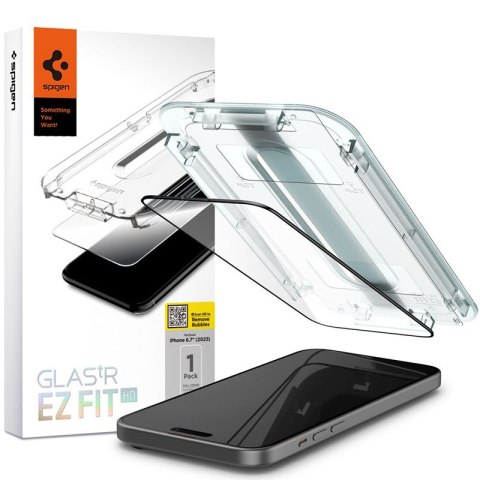 Spigen GLAS.TR EZ FIT FC - Szkło hartowane do iPhone 15 Plus (Czarna ramka) Spigen Spigen GLAS.TR EZ FIT FC - Szkło hartowane do iPhone 15 Plus (Czarna ramka) Spigen