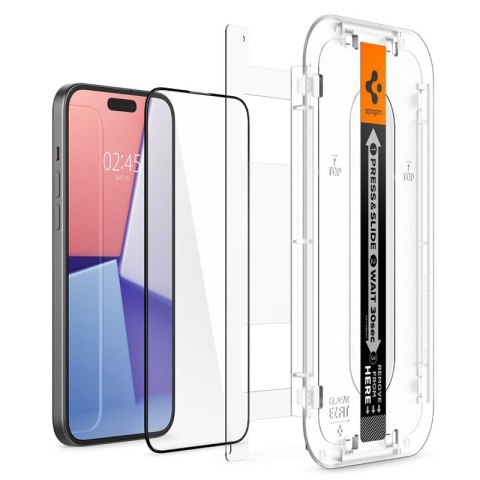 Spigen GLAS.TR EZ FIT FC - Szkło hartowane do iPhone 15 Plus (Czarna ramka) Spigen Spigen GLAS.TR EZ FIT FC - Szkło hartowane do iPhone 15 Plus (Czarna ramka) Spigen