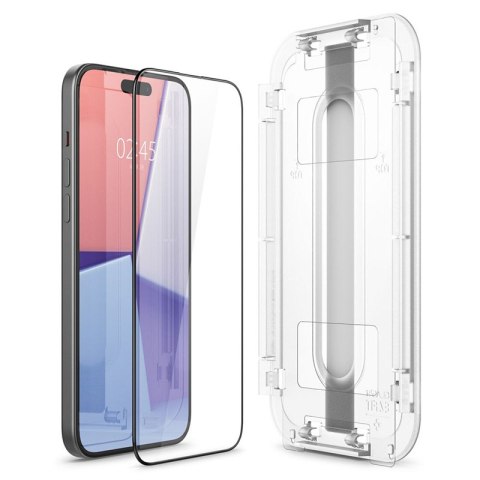 Spigen GLAS.TR EZ FIT FC - Szkło hartowane do iPhone 15 Plus (Czarna ramka) Spigen Spigen GLAS.TR EZ FIT FC - Szkło hartowane do iPhone 15 Plus (Czarna ramka) Spigen