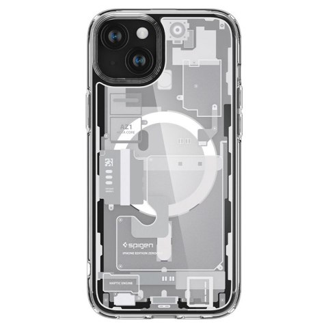 Spigen Ultra Hybrid Mag MagSafe - Etui do iPhone 15 (Zero One White) Spigen Spigen Ultra Hybrid Mag MagSafe - Etui do iPhone 15 (Zero One White) Spigen
