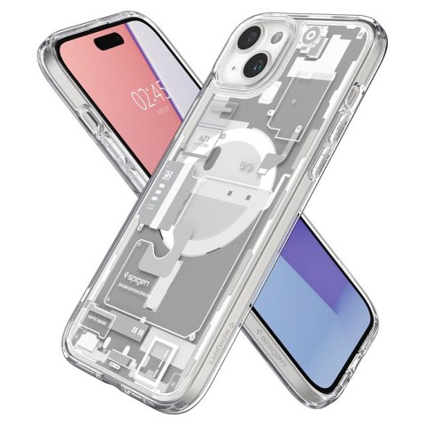 Spigen Ultra Hybrid Mag MagSafe - Etui do iPhone 15 (Zero One White) Spigen Spigen Ultra Hybrid Mag MagSafe - Etui do iPhone 15 (Zero One White) Spigen