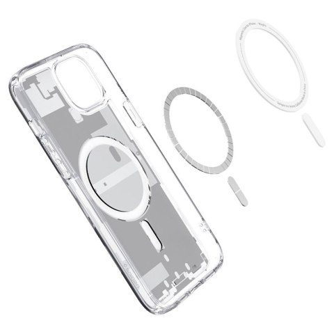 Spigen Ultra Hybrid Mag MagSafe - Etui do iPhone 15 (Zero One White) Spigen Spigen Ultra Hybrid Mag MagSafe - Etui do iPhone 15 (Zero One White) Spigen