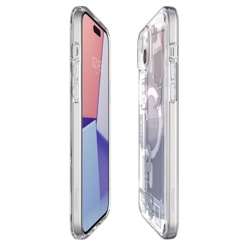 Spigen Ultra Hybrid Mag MagSafe - Etui do iPhone 15 (Zero One White) Spigen Spigen Ultra Hybrid Mag MagSafe - Etui do iPhone 15 (Zero One White) Spigen
