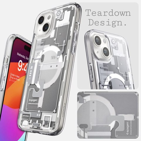 Spigen Ultra Hybrid Mag MagSafe - Etui do iPhone 15 (Zero One White) Spigen Spigen Ultra Hybrid Mag MagSafe - Etui do iPhone 15 (Zero One White) Spigen