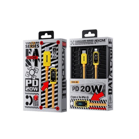 WEKOME WDC-08 Vanguard Series - Kabel połączeniowy USB-C do Lightning Fast Charging PD 20W 1 m (Złoty) Wekome WEKOME WDC-08 Vanguard Series - Kabel połączeniowy USB-C do Lightning Fast Charging PD 20W 1 m (Złoty) Wekome