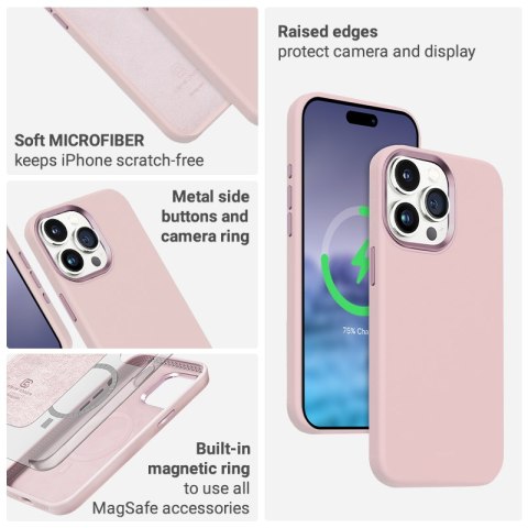 Crong Color Cover LUX Magnetic - Etui iPhone 15 Plus MagSafe (różowy) Crong Crong Color Cover LUX Magnetic - Etui iPhone 15 Plus MagSafe (różowy) Crong