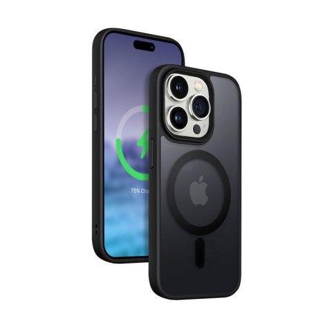 Crong Hybrid Frost MAG Cover - Etui iPhone 15 Pro MagSafe (czarny) Crong Crong Hybrid Frost MAG Cover - Etui iPhone 15 Pro MagSafe (czarny) Crong