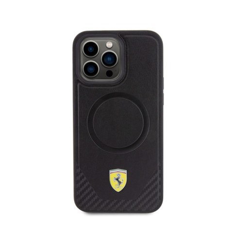 Ferrari Carbon Metal Logo MagSafe - Etui iPhone 15 Pro Max (czarny) Ferrari Ferrari Carbon Metal Logo MagSafe - Etui iPhone 15 Pro Max (czarny) Ferrari