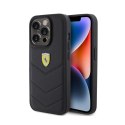 Ferrari Quilted Metal Logo - Etui iPhone 15 Pro (czarny) Ferrari